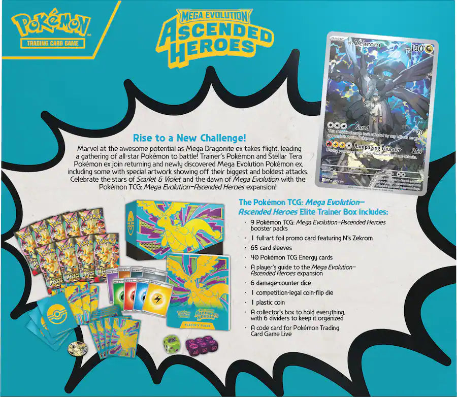 Pokémon - Trading Card Game: Mega Evolution - Ascended Heroes Elite Trainer Box