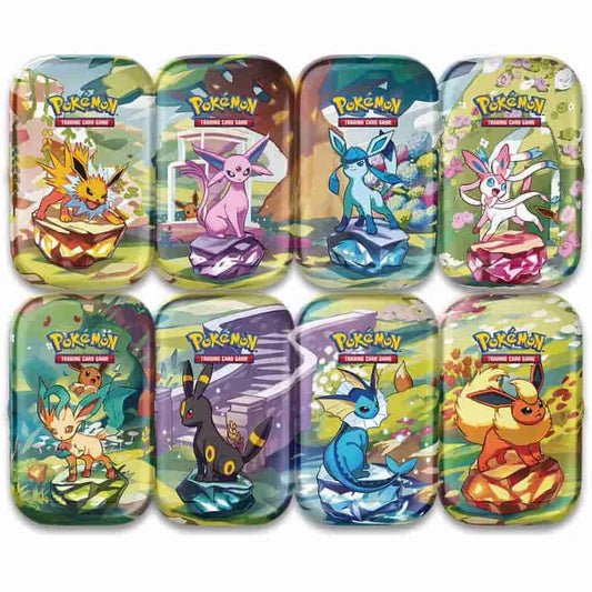 Prismatic Evolutions Mini Tin Display (8 tins)