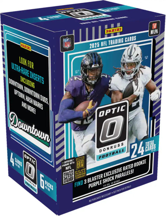 2025 Panini NFL Optic Donruss Football Trading Card Blaster Box